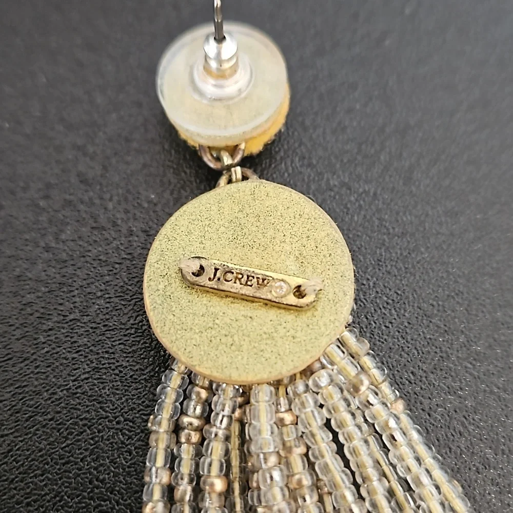 J. Crew Beaded Tassel Earrings